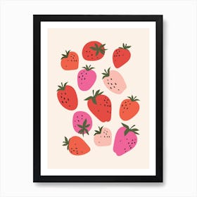 Super Sweet Strawberries Art Print Art Print