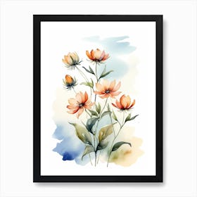 Flowers Watercolor Painting (32) Art Print
