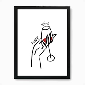 More Wine, Kitchen, Bar Art Print