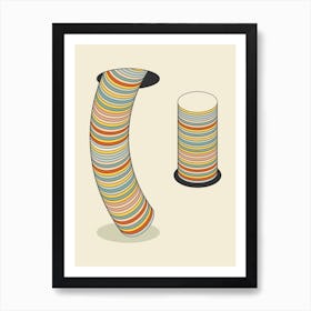 Stacked Chips 2 Abstract Minimal Art Print