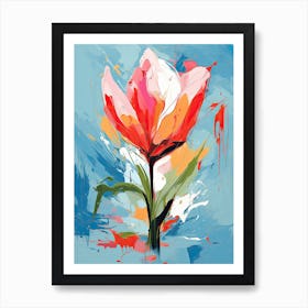 Neo-Expressionist Petals: Tulips Art Print