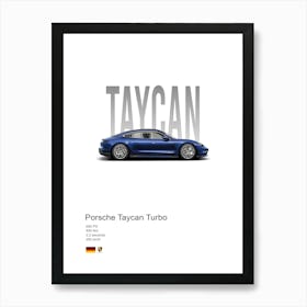 Taycan Turbo Porsche Art Print