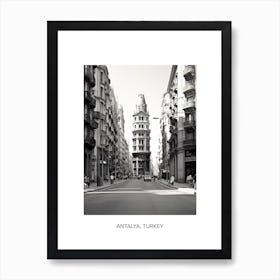 Poster Of Barcelona, Spain, Photography In Black And White 4 Art Print