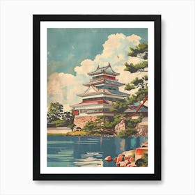 Kanazawa Castle Mid Century Modern 3 Art Print