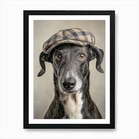 Whippet In A Flat Cap Poster