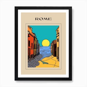 Minimal Design Style Of Rome, Italy 4 Poster Art Print