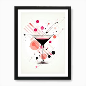Mid Century Modern Cosmopolitan Floral Infusion Cocktail 2 Art Print