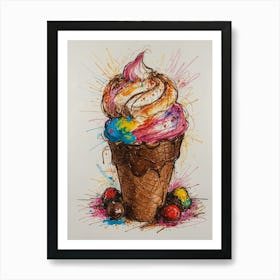 Default Rocky Road A Nostalgic Favorite Chocolate Ice Cream St 2 (1) Art Print