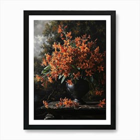 Baroque Floral Still Life Cineraria 1 Art Print