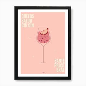 Cheers In More Languages Fun Art Print