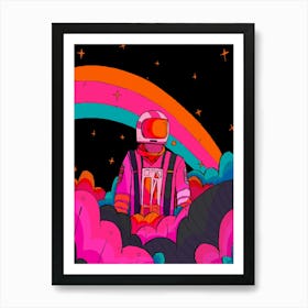 Rainbow Astronaut Art Print