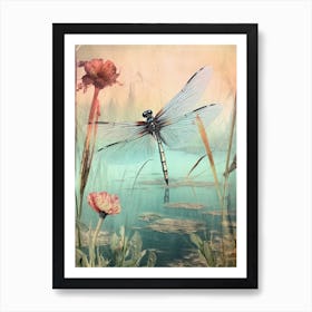Dragonfly Meadows Pastel 2 Art Print