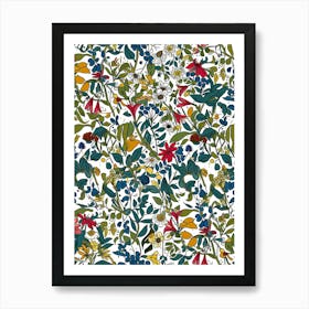 Flower Jubilee London Fabrics Floral Pattern 4 Art Print