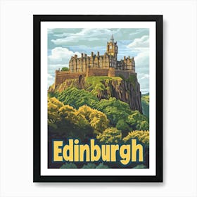 Aihrgdesign A Vintage Travel Poster Of Edinburgh Featuring Th B7c12807 Ca62 4e86 9336 2cf5b53b3bdc 1 Art Print