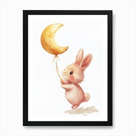 Moon Bunny Art Print