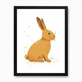 Tans Rabbit Nursery Illustration 2 Art Print
