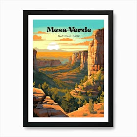 Mesa Verde National Park Colorado Hiking Travel Art Art Print