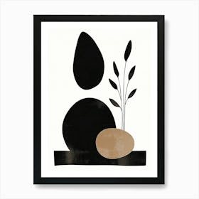 Black And Gold Art Print