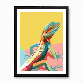 Modern Colourful Lizard Abstract Illustration 4 Art Print