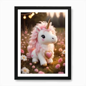 Unicorn Stuffed Animal 2 Art Print