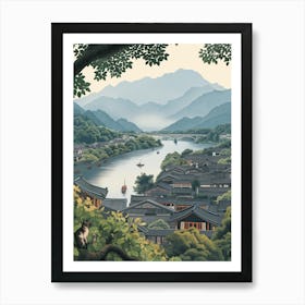 Asian Landscape Art Print