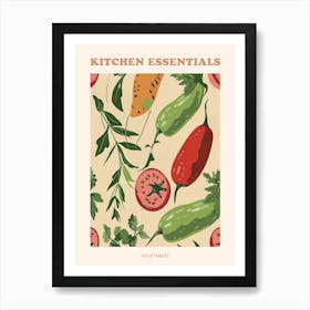 Vegetable Selection Illustration Poster 3 Art Print