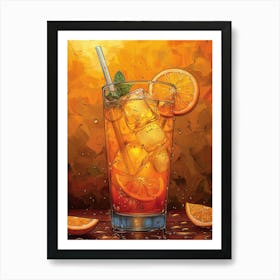 Aperol Spritz Orange 55 Art Print