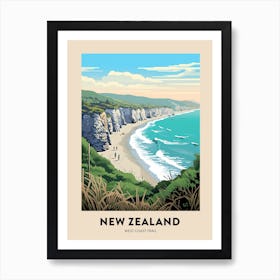 West Coast Trail New Zealand 1 Vintage Hiking Travel Poster Art Print
