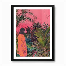 In The Garden Pink 2 Art Print