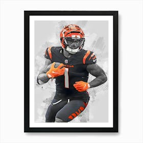 Ja Marr Chase Cincinnati Bengals Art Print