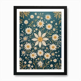 White Flowers no1 Art Print