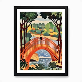 Iron Bridge England Colourful 3 Art Print