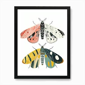 Colourful Insect Illustration Moth 32 Art Print