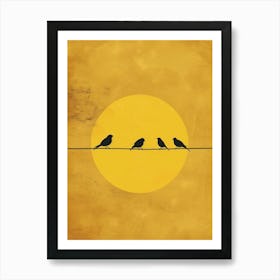 Birds On A Wire 7 Art Print