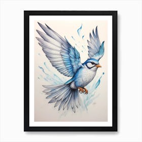 Blue Bird 1 Art Print