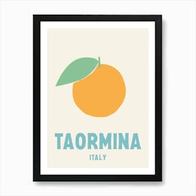 Taormina, Italy, Graphic Style Poster 1 Art Print