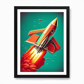 Spacecraft Vintage Sketch Space Art Print