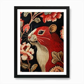 Chinese Lunar Year Of The Rat 1 Full William Morris Style Art Print