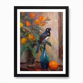 Bird Of Paradise With A Cat 4 Art Print