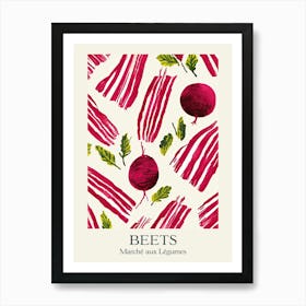 Marche Aux Legumes Beets Summer Illustration 1 Art Print