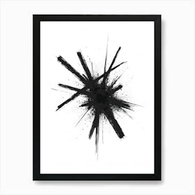 A Abstract Object Art Made With Black Lines Illustration Isolated On A Clean White Background Vertical 95 Poqq 8glh Art Print