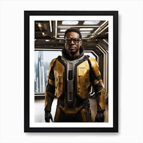 Black Man In Space Suit Art Print