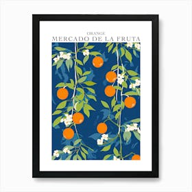 Mercado De La Fruta Orange Illustration 5 Poster Art Print