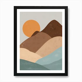 Abstract Mountain Landscape 1 Art Print