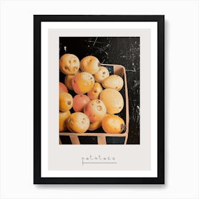 Art Deco Potatoes In A Basket Poster Art Print