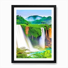 Iguacu Falls Of The North, Brazil Majestic, Beautiful & Classic (1) Art Print