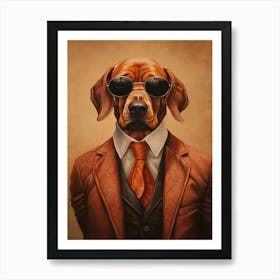 Gangster Dog Rhodesian Ridgeback 2 Art Print