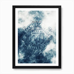 Manchester United Smoke Art Print