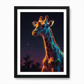 Giraffe Canvas Print 4 Art Print