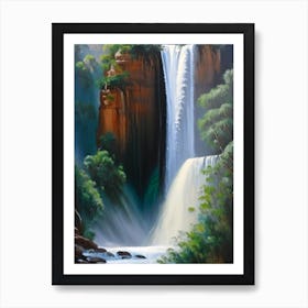 Fitzroy Falls, Australia Peaceful Oil Art  Art Print